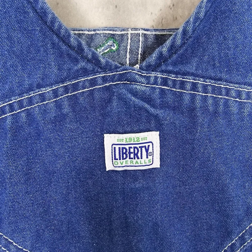 Liberty Bib Overalls Mens 46x30 Triple Stitched Denim Medium Wash Farmer Outdoor